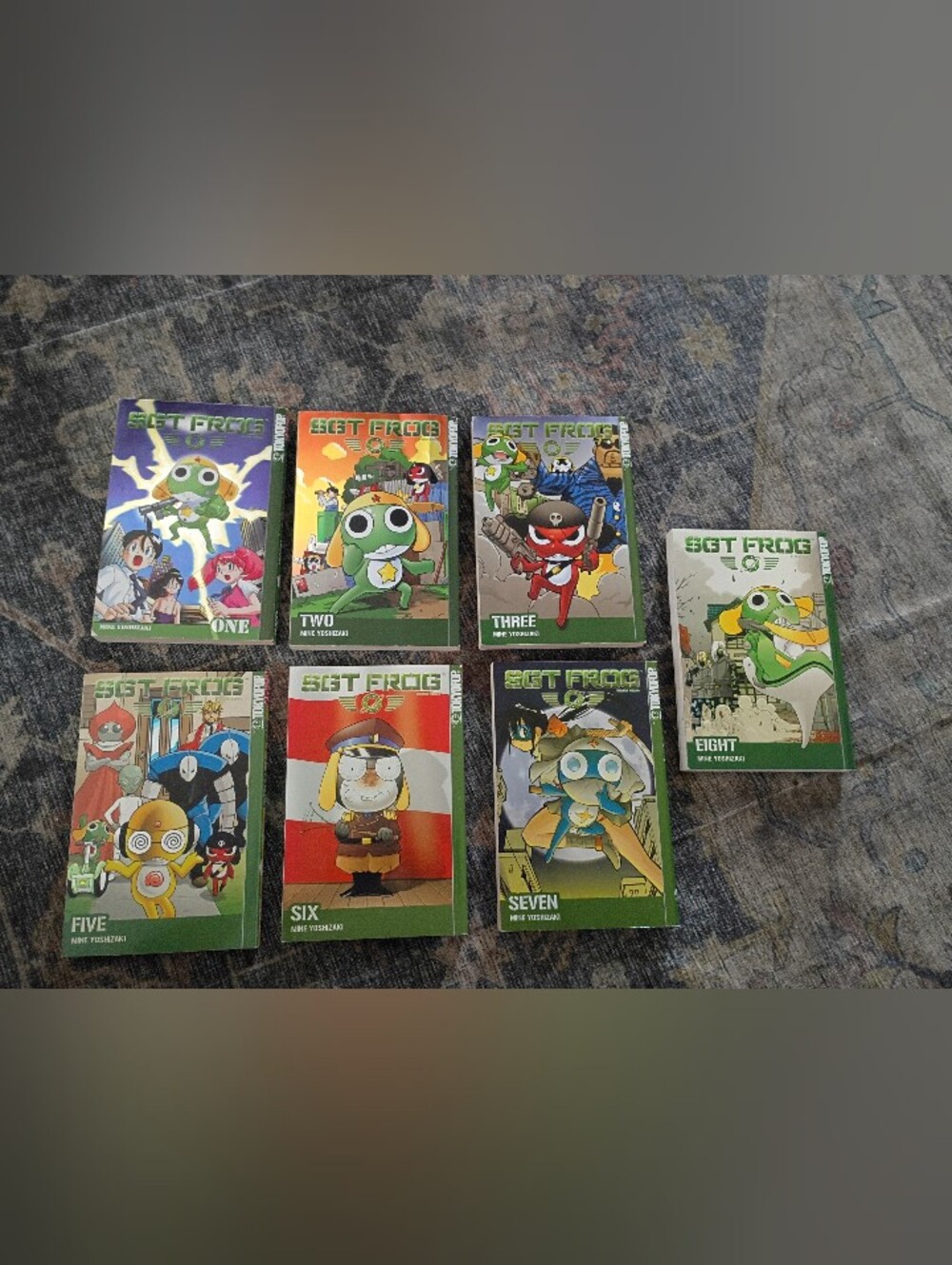 Sgt Frog Manga Volumes 1-3, 5-8 by Mine Yoshizaki *no book 4